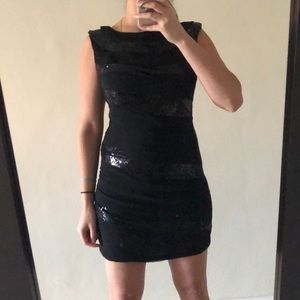 Black mini dress